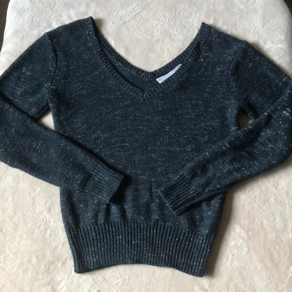 Sparkly V-neck sweater